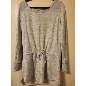 Maurices Women's Active Wear Heathered Gray Pullover Sweatshirt Tunic Size Large